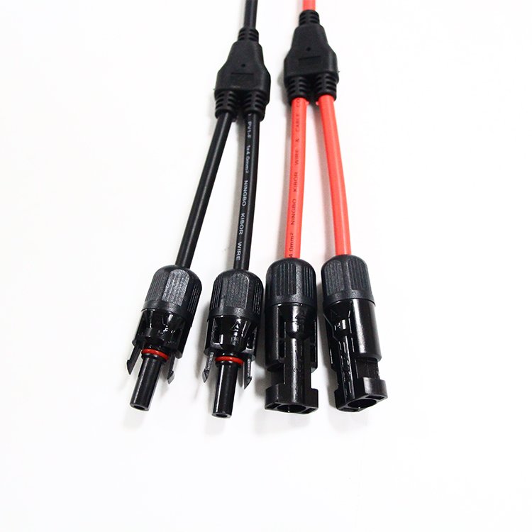 Waterproof IP68 2 In 1 DC Power Solar Wire Connector Y-Branch Solar Connector for Solar PV Panel System