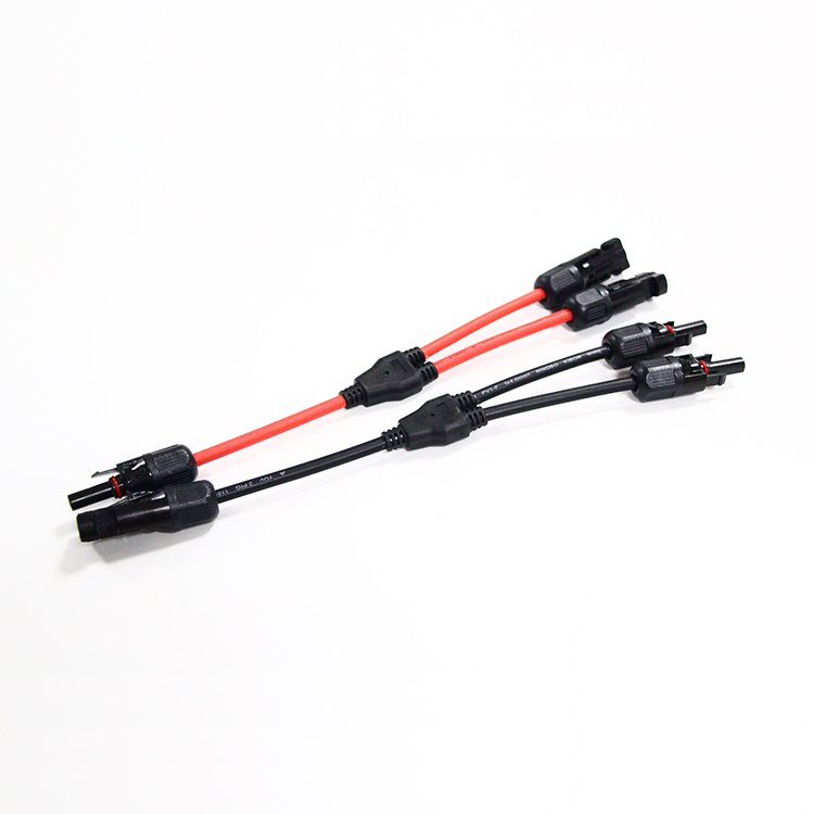 Waterproof IP68 2 In 1 DC Power Solar Wire Connector Y-Branch Solar Connector for Solar PV Panel System