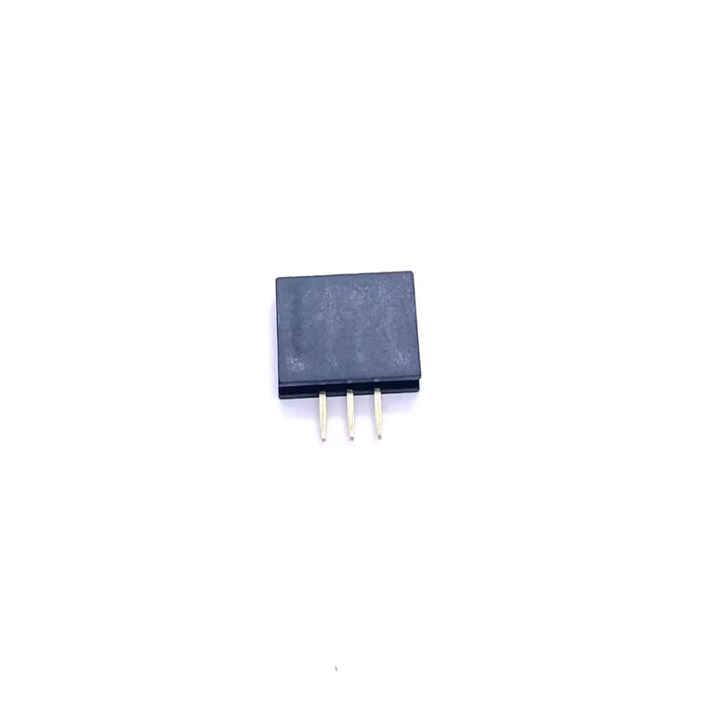 Soulin Customizable 2.54mm Pitch 3 Pin Gold Plated bergstick Female Header Single Row Straight Degree Plug for PCB Connectors