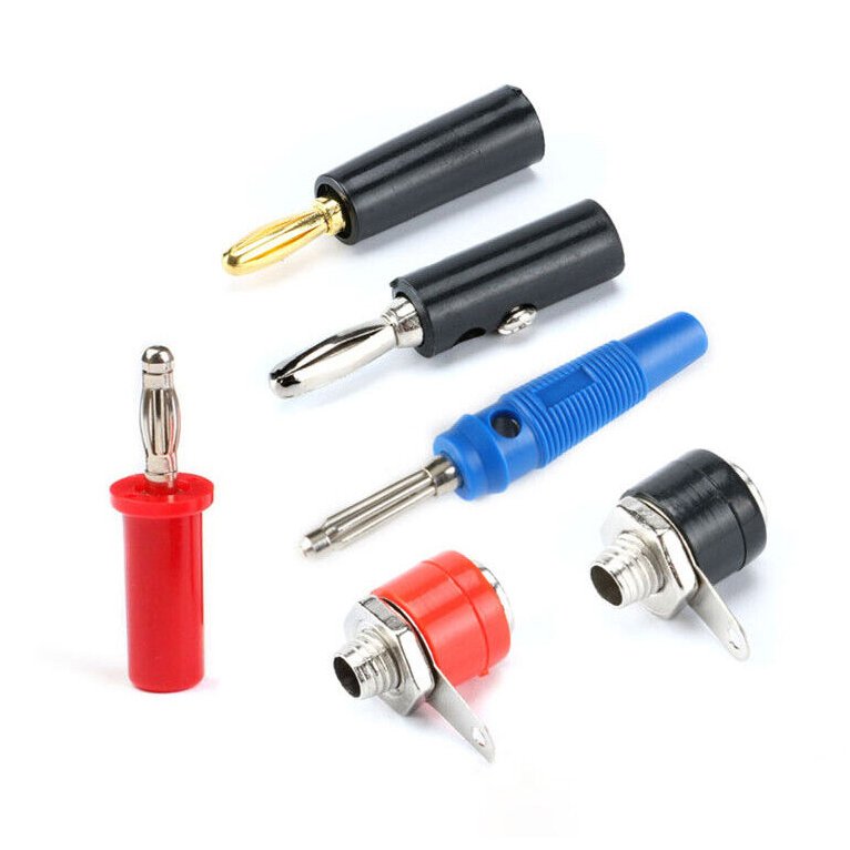 2mm 4mm Banana Plug Binding Post Screw Connector Audio Speaker Amplifier Audio Connector