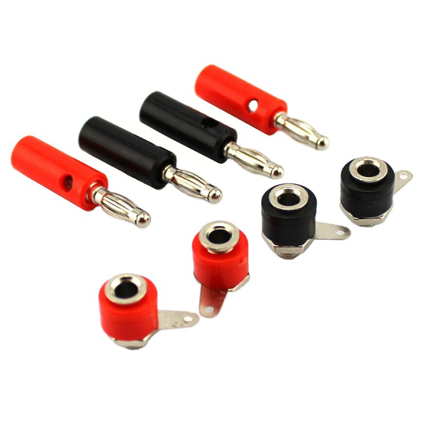 2mm 4mm Banana Plug Binding Post Screw Connector Audio Speaker Amplifier Audio Connector
