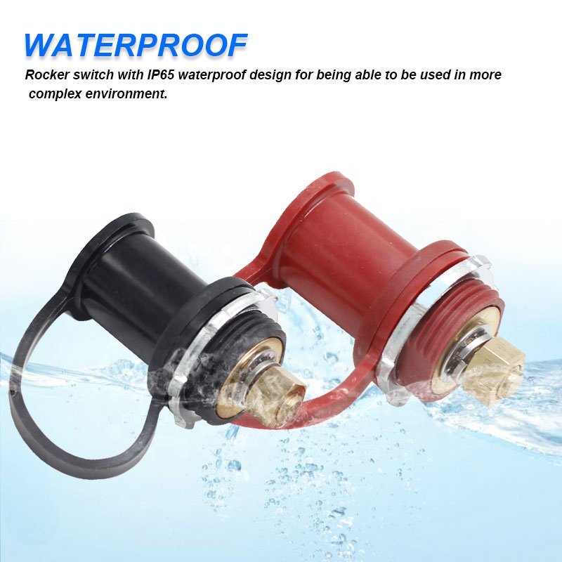 250ACar Thru Panel Battery Terminal Connector 20MM Studs Red 250A Battery Charger Post With Cover