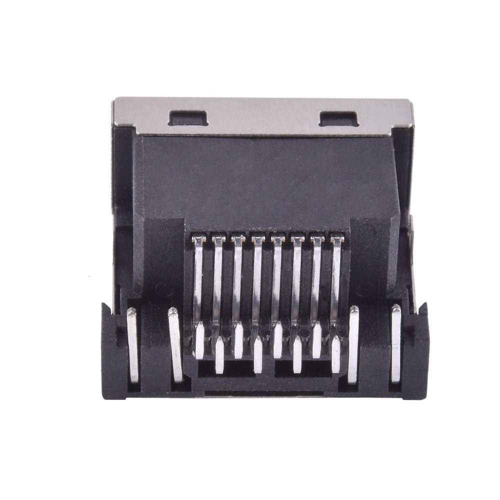 Shield RJ45 Jack Female Sunk 4.3mm Sink Type 8P8C RJ45 Connector With LED