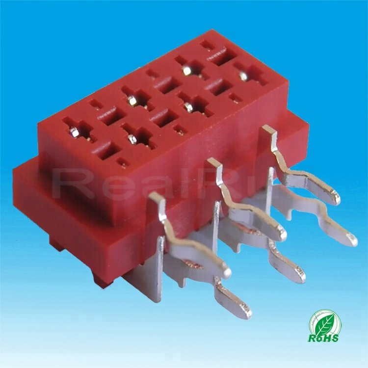 6 Pin Red IDC Connector Flat Cable