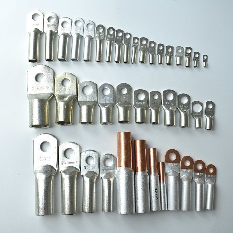 QWT 16mm 35mm 300mm2 factory price battery cable lug copper aluminum soldering connector crimp eyelet ring terminal