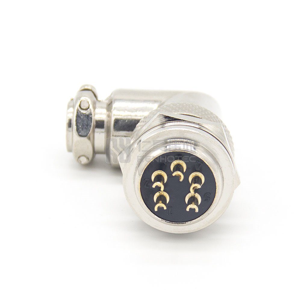 GX16 GX12 GX25 5Pin 90 Degree Aviation Connector right angle 4pin 4 pin with Wiring Male Female Panel Flange Mount Plug Socket