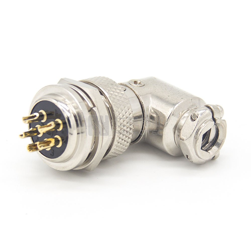 GX16 GX12 GX25 5Pin 90 Degree Aviation Connector right angle 4pin 4 pin with Wiring Male Female Panel Flange Mount Plug Socket