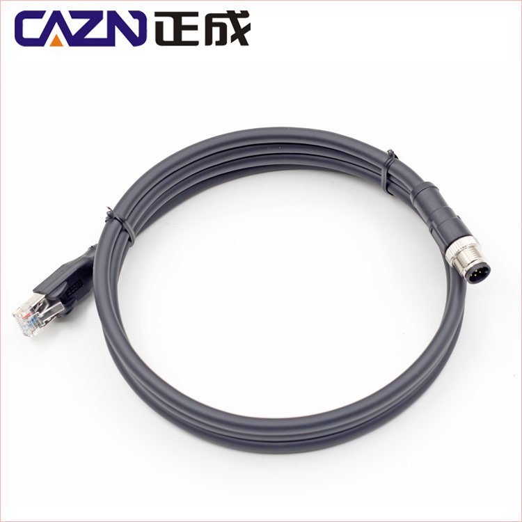 M12 male A code to RJ45 male connector 8pin Ethernet ITP Cognex camera cable CAT6 7700 48521 S4W0300 and 7700 48521 S4W0500