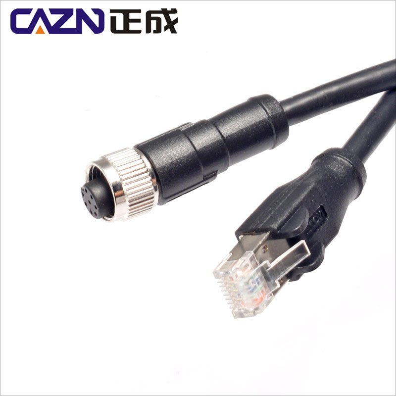 M12 male A code to RJ45 male connector 8pin Ethernet ITP Cognex camera cable CAT6 7700 48521 S4W0300 and 7700 48521 S4W0500