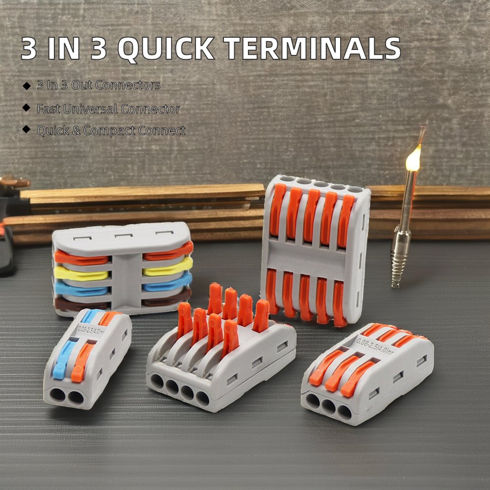 Type 2 In 4 Out Wire Splitter Quick connection terminal MINI SPL-42 min compact lever Wire Connector