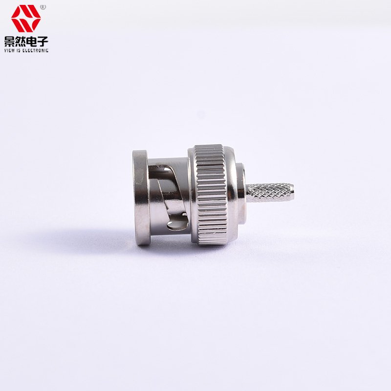 Nickel Plated RG179 Cable 2GHz BNC Male Straight Crimp Connector for Radio Communication 75ohm RF Applications