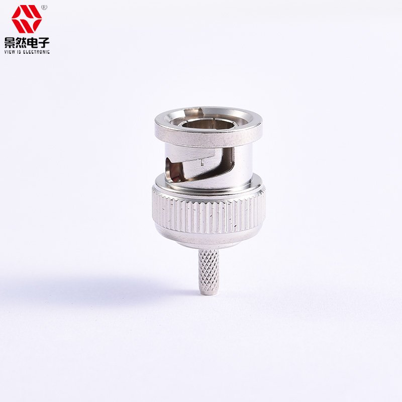 Nickel Plated RG179 Cable 2GHz BNC Male Straight Crimp Connector for Radio Communication 75ohm RF Applications