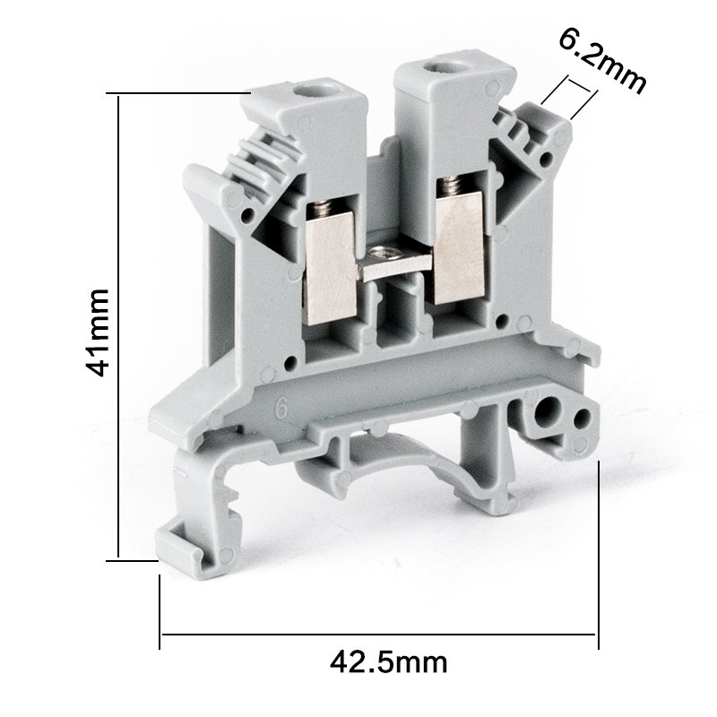 JUK2.5B Gray Blue Red UK Series Complete Model Phoenix Universal Connector Free Combination DIN Rail Screw Terminal Blocks