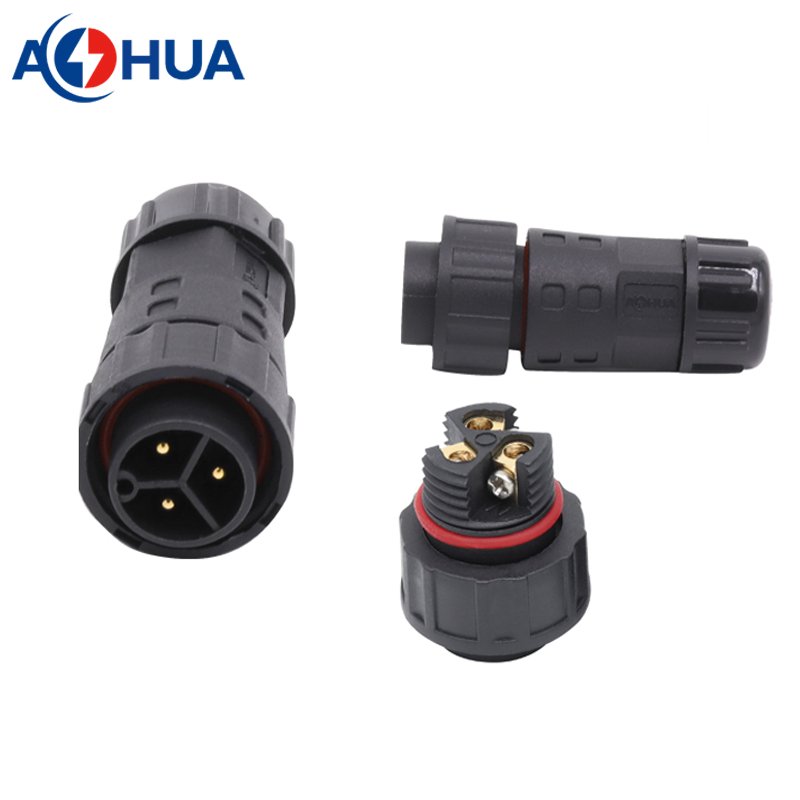 Panel Mount 15A 1.5mm 3 Pin Power Wire Harness Assembly Waterproof Male Female Cable Connector