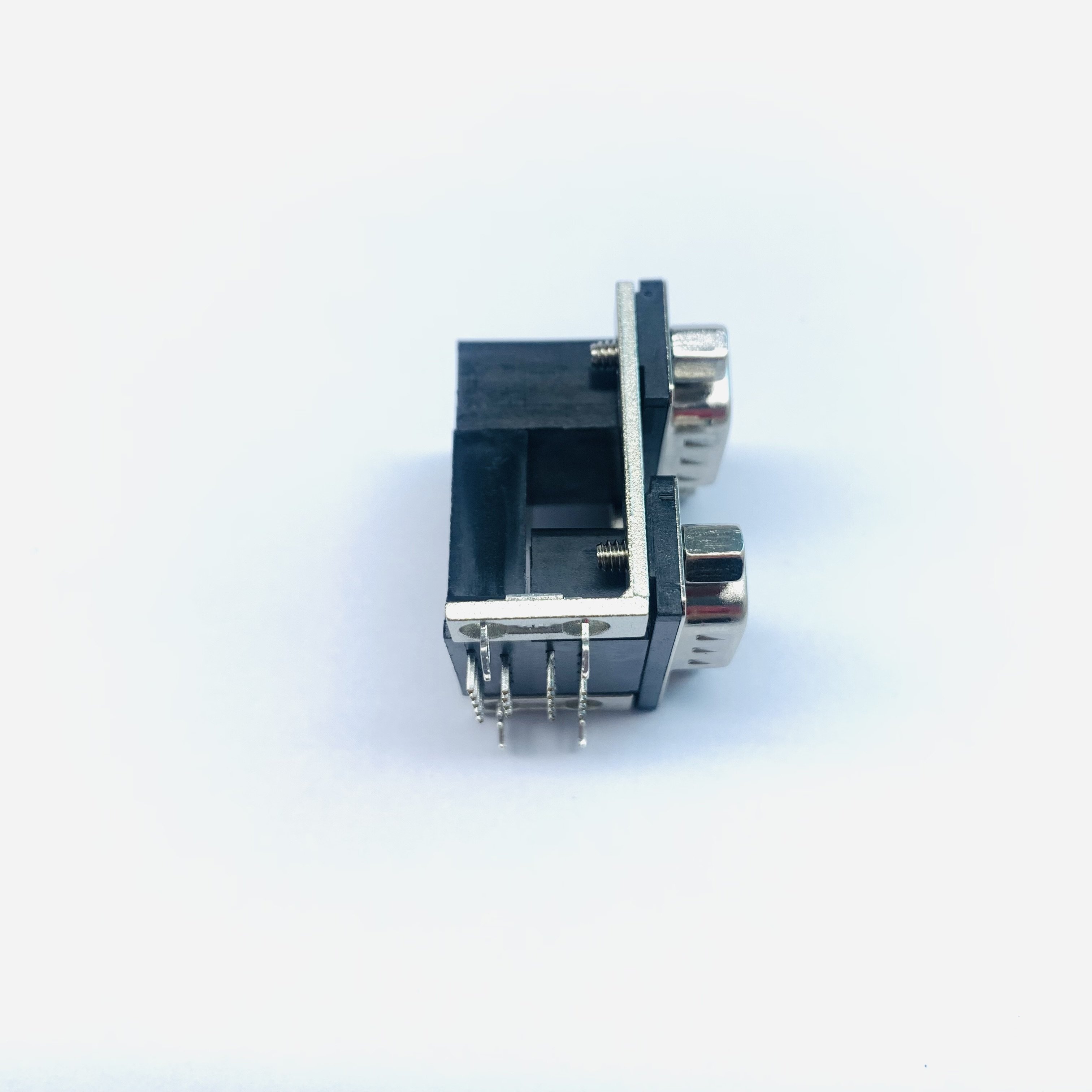 Customized Double layer VGA computer connector 22 pin connector Male to male riveting screw PBT dual port DB9 connector