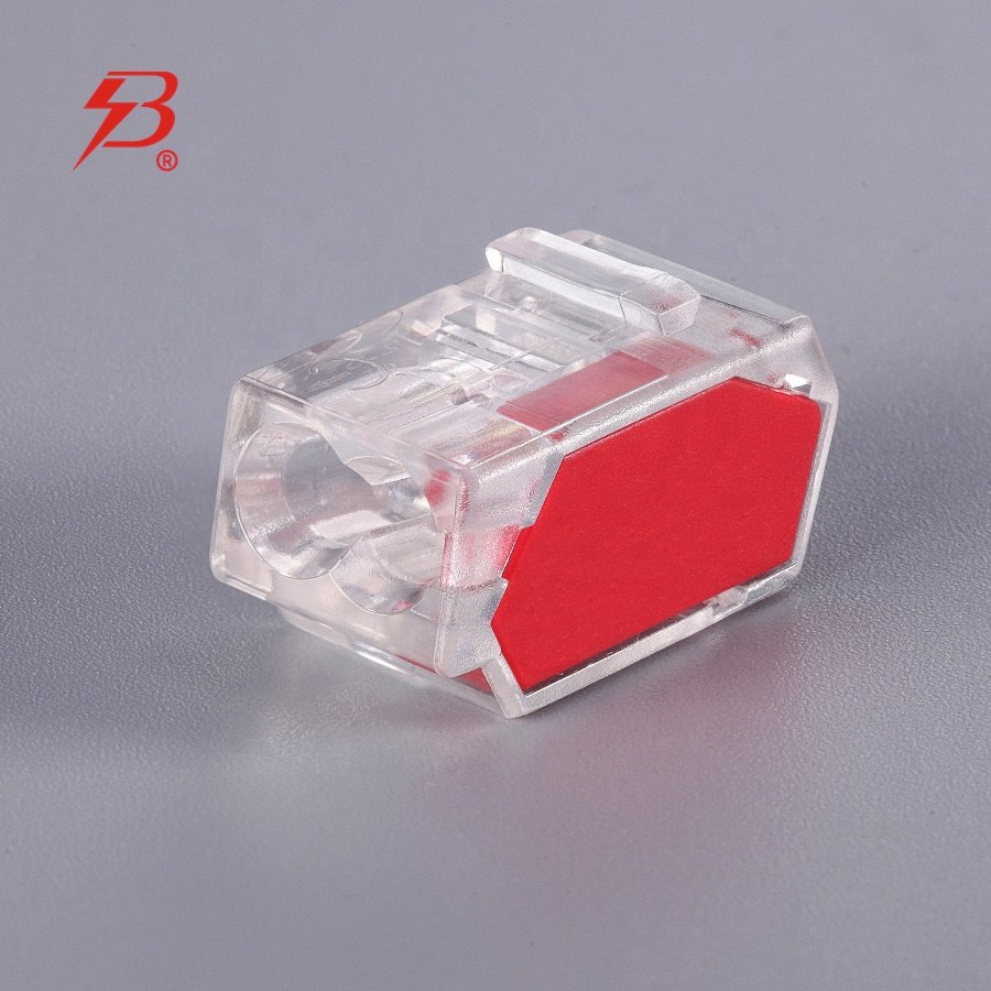 BELEKS 2 Ways Screwless Unipole Push in Installation and Lighting Wire Connector Terminal Block Power Connector