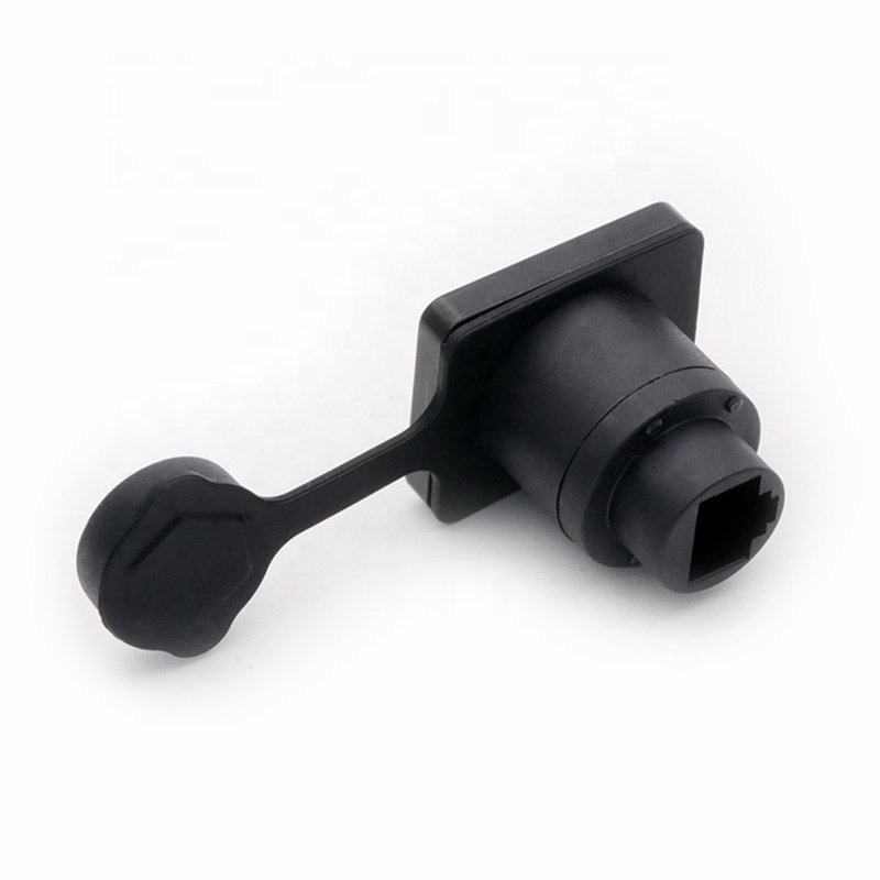 waterproof rj45 network connector rj45 pass through adapter Plug and Play Female Chassis Sockets Panel Mount IP65 Straight Type