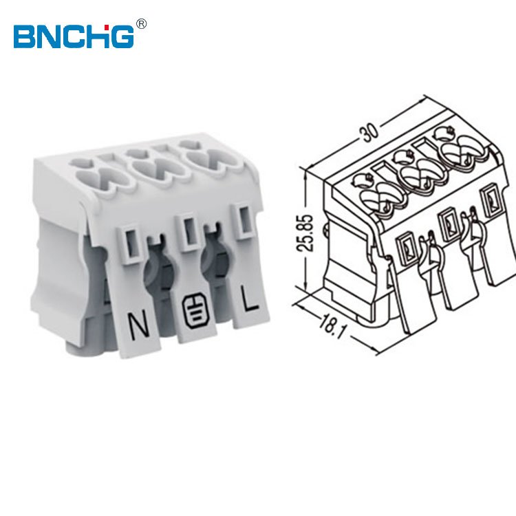 Ukraine hot 923 3 pin spring speaker terminal connector with ea rth grounding