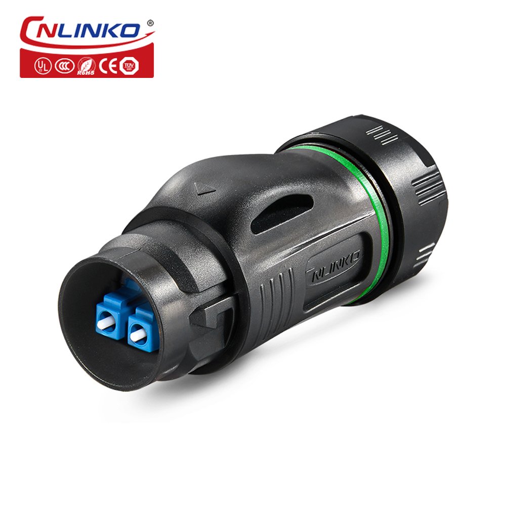 CNLINKO M24 Plastic IP67 waterproof LC male female connector Circular Fiber Optic connector