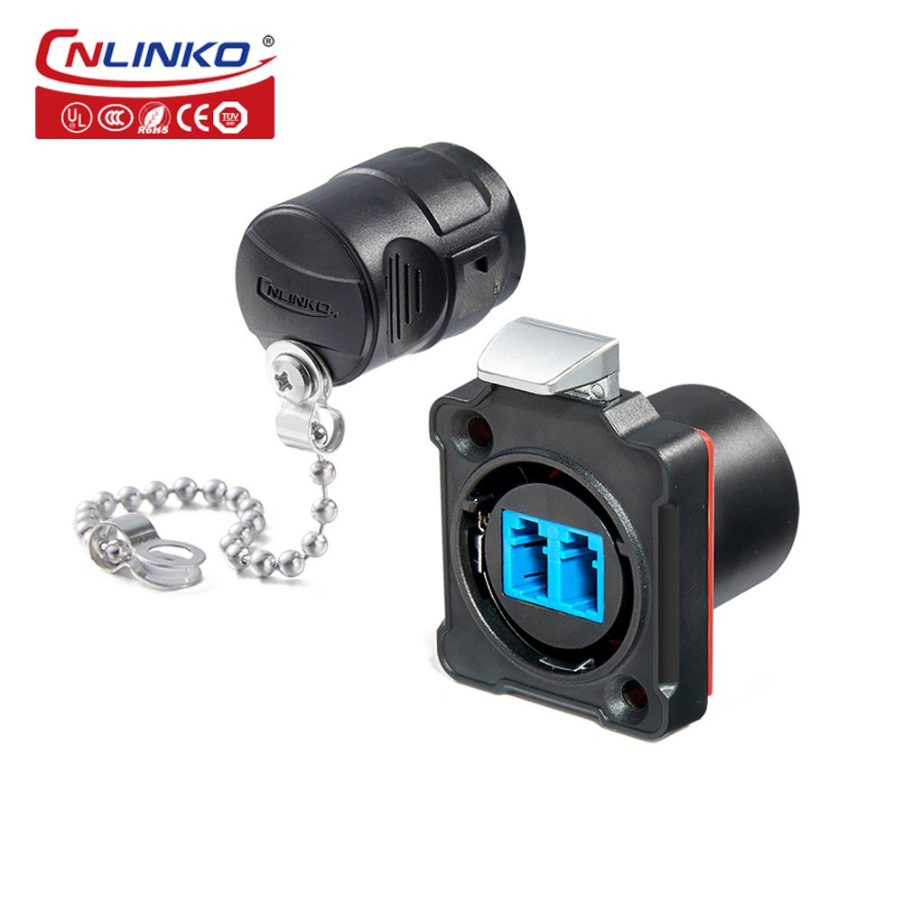 CNLINKO M24 Plastic IP67 waterproof LC male female connector Circular Fiber Optic connector