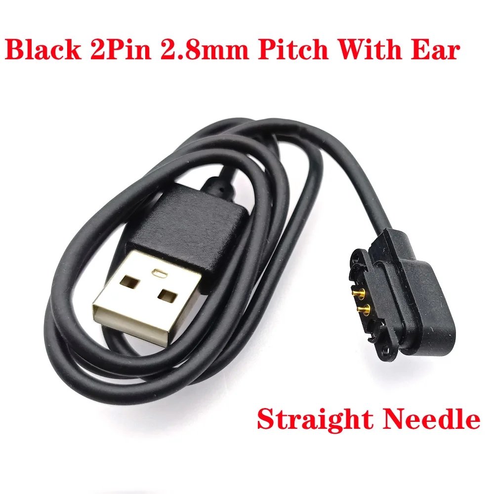 2.8mm 2Pin USB Pogo pin Magnetic Charging Cable Male Female PogoPin Connector DC Magnets Contact Pad Spring needle charging wire