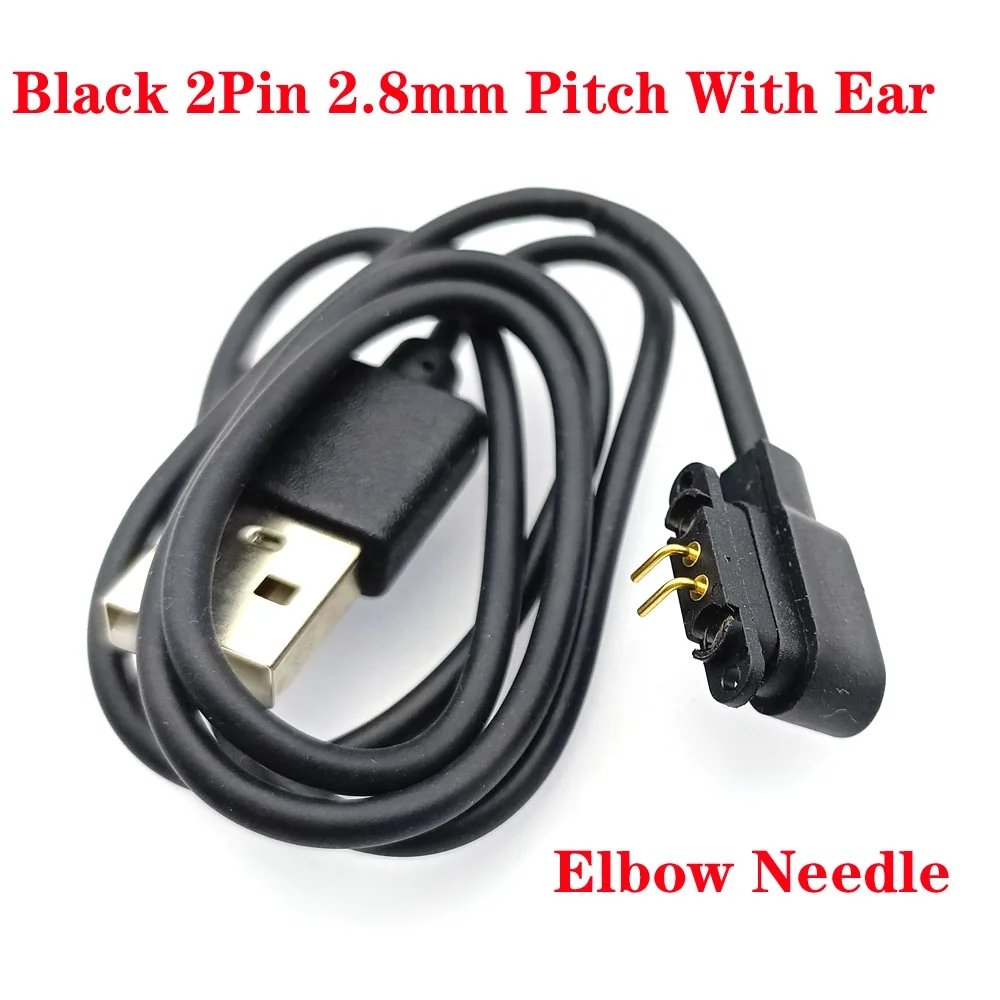 2.8mm 2Pin USB Pogo pin Magnetic Charging Cable Male Female PogoPin Connector DC Magnets Contact Pad Spring needle charging wire