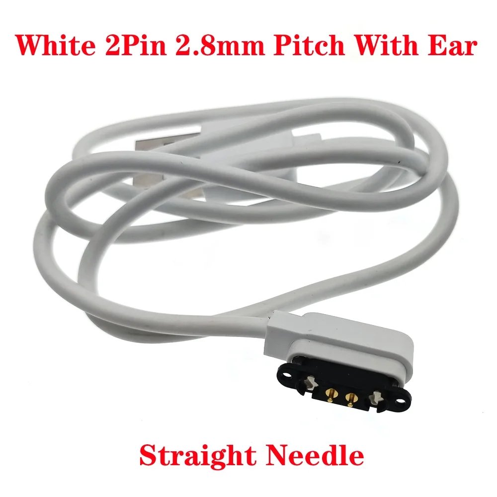 2.8mm 2Pin USB Pogo pin Magnetic Charging Cable Male Female PogoPin Connector DC Magnets Contact Pad Spring needle charging wire