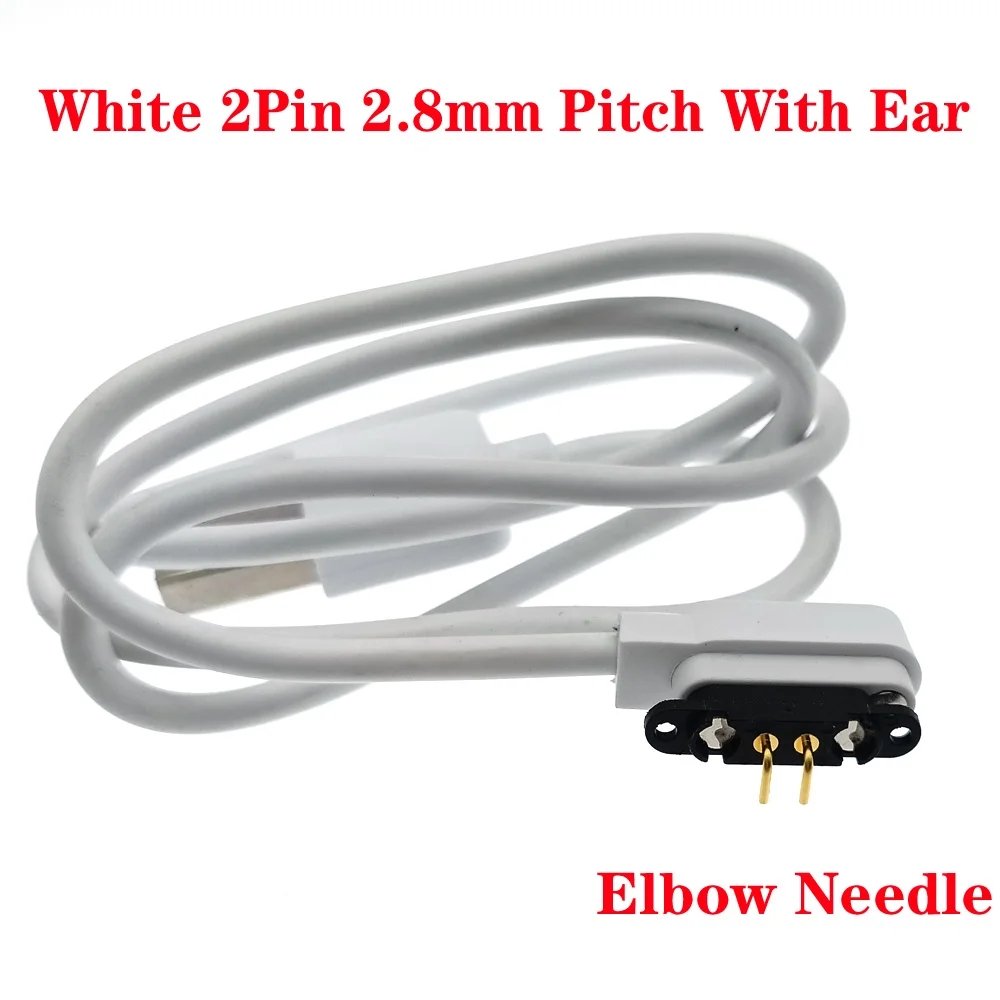 2.8mm 2Pin USB Pogo pin Magnetic Charging Cable Male Female PogoPin Connector DC Magnets Contact Pad Spring needle charging wire