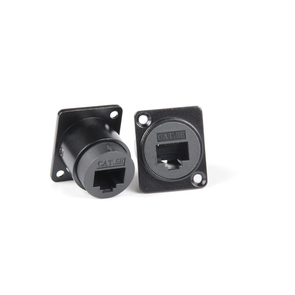 D type CAT5E Ethernet Connector for Panel Mount installation