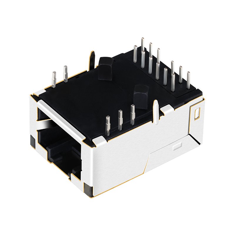 1840718-6 For Embedded Board Gigabit Low-Profile RJ45 Female Connector With LED