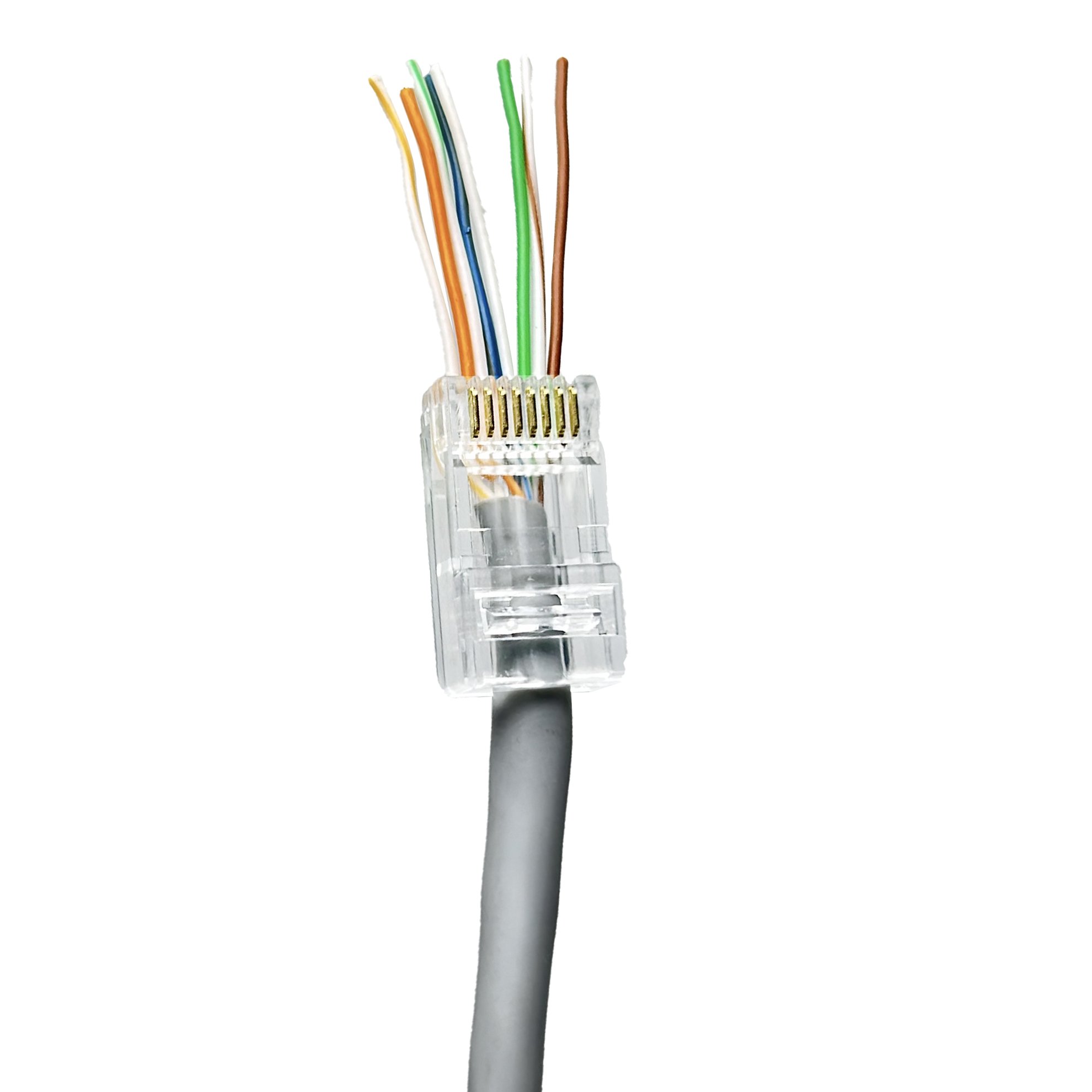 network cable utp rj 45 rg45 ethernet rj45 pass through 8p8c modular plug cat 6 cat6 RJ45 connector cat6