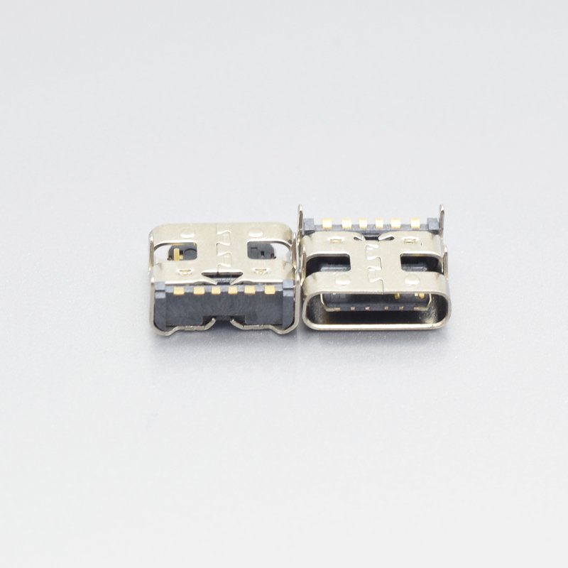 DIP type c USB 2.0 female usb socket connector charge with 6 pin usb connector type c
