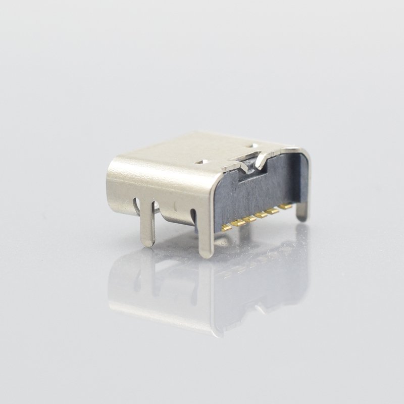 DIP type c USB 2.0 female usb socket connector charge with 6 pin usb connector type c
