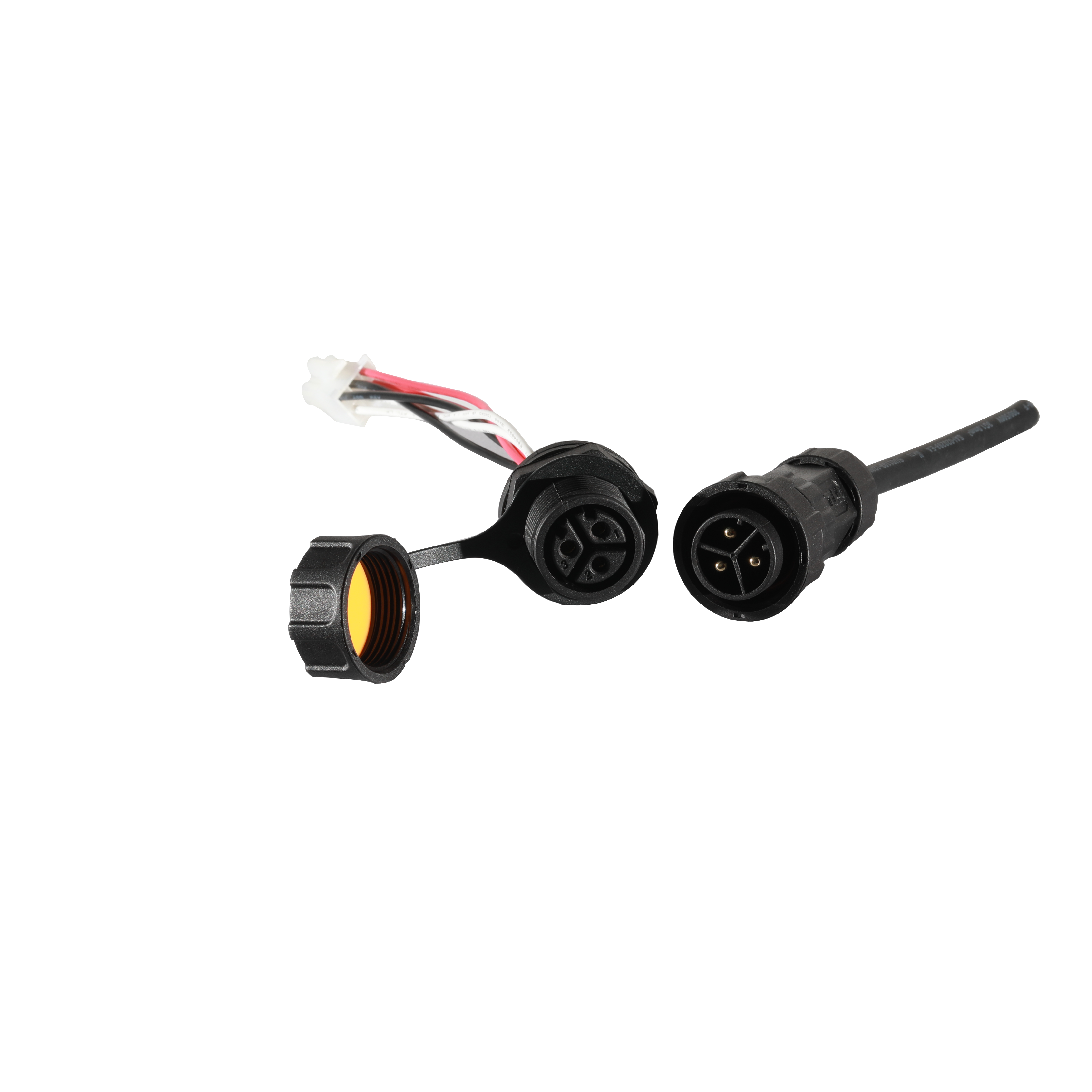 waterproof IP67/68 led power cable connector Out door plastic cable connector EBIKE battery discharge 3Pin IntelligenT connector