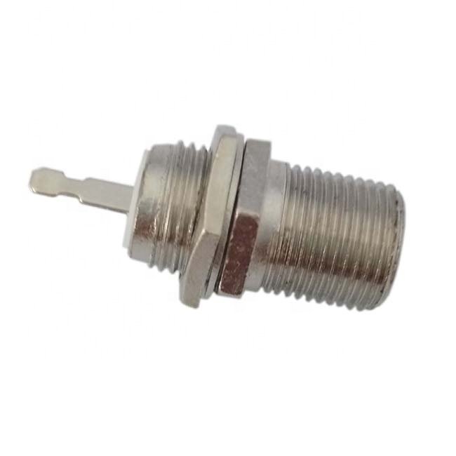 factory direct PCB bulkhead F type female soldering connector for coaxial cable