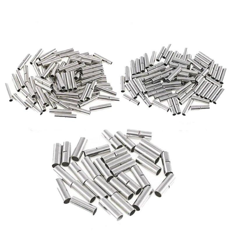 220pcs 22-16 16-14 12-10AWG Wire Ferrule Cable Uninsulated Butt Wire Connector Ferrules Electrical Cable Terminal 0.5-6mm2