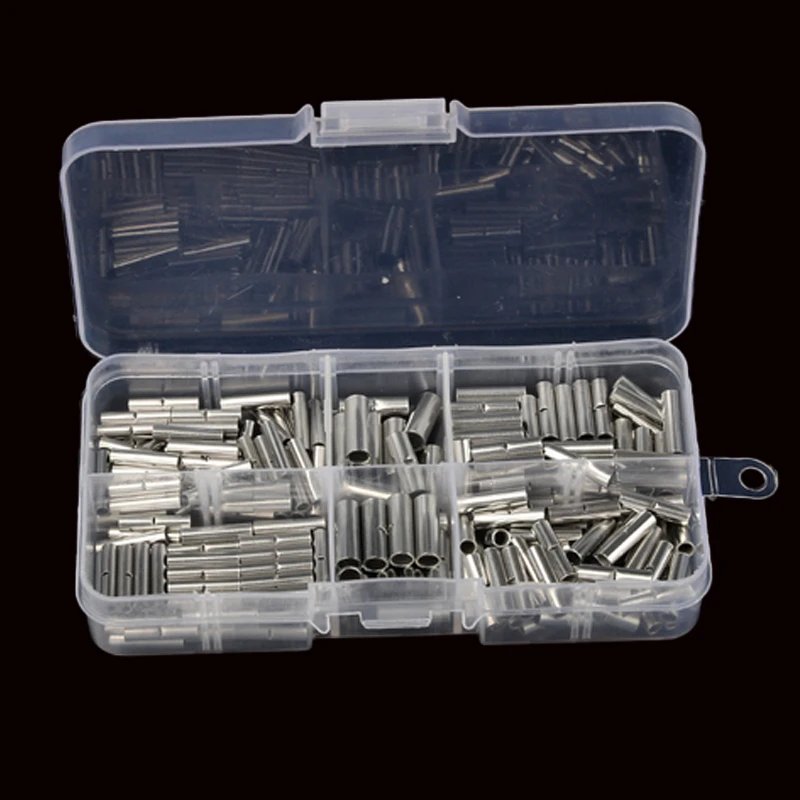 220pcs 22-16 16-14 12-10AWG Wire Ferrule Cable Uninsulated Butt Wire Connector Ferrules Electrical Cable Terminal 0.5-6mm2