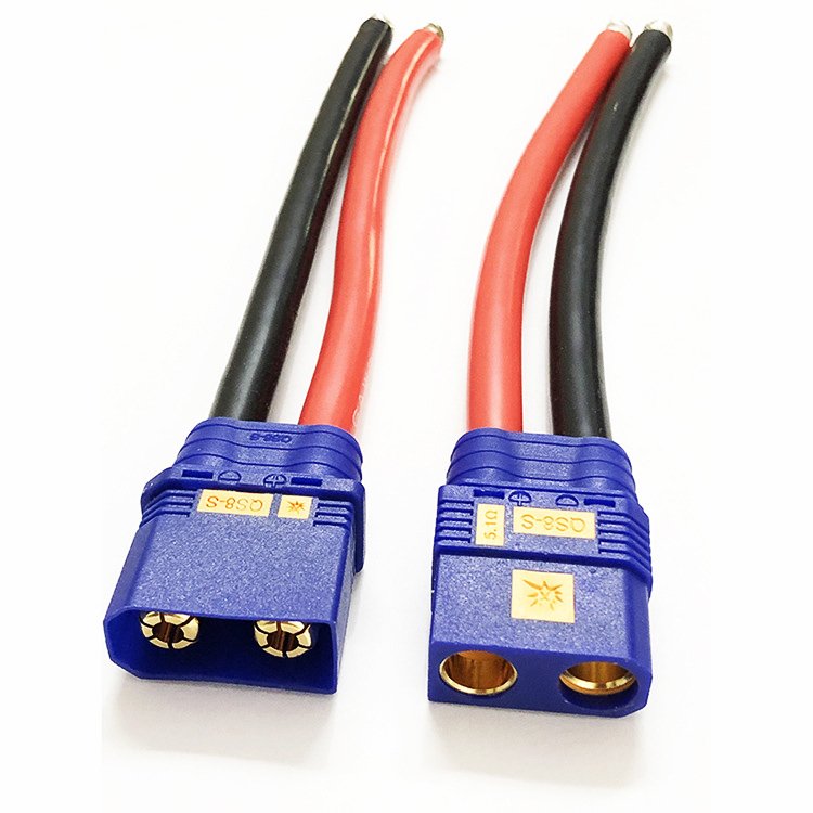 Custom Anti Spark QS8 Male to XT90 Female Adapter QS8 to XT60 Banana Plug High Current QS8S QS8-S to EC5 Connector Cable