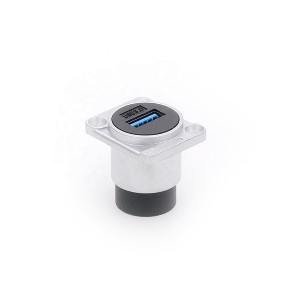 1pc USB3.0 to Type-C Panel Mount Coupler Connector Female to Female USB to USB-C Data Transmission Adapter for Audio Video