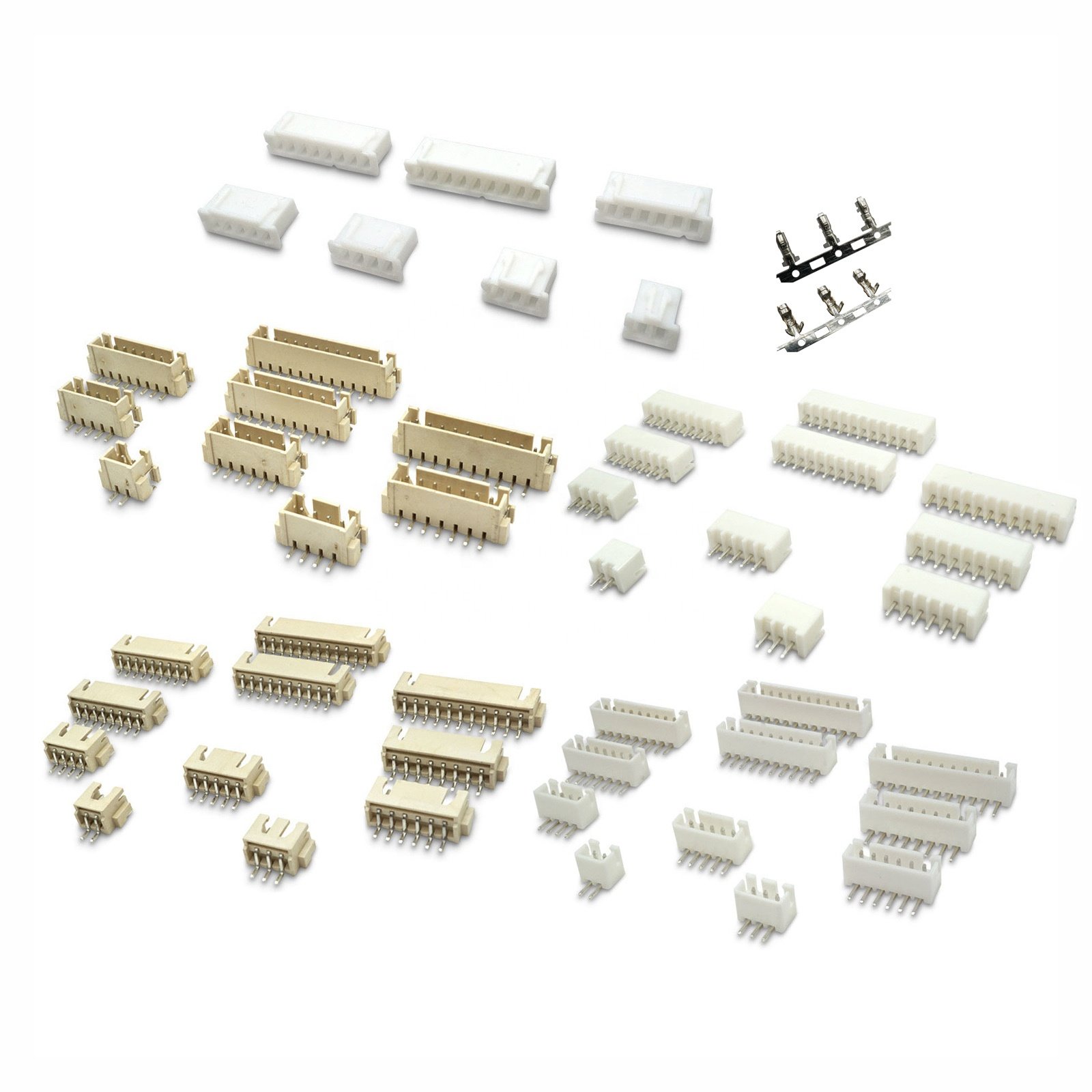 Right Angle JST XH 2.54MM Socket 90 Degree JST XH 2.5MM Pitch 2 3 4 5 6 7 8 Pin Wafer Connector For PCB