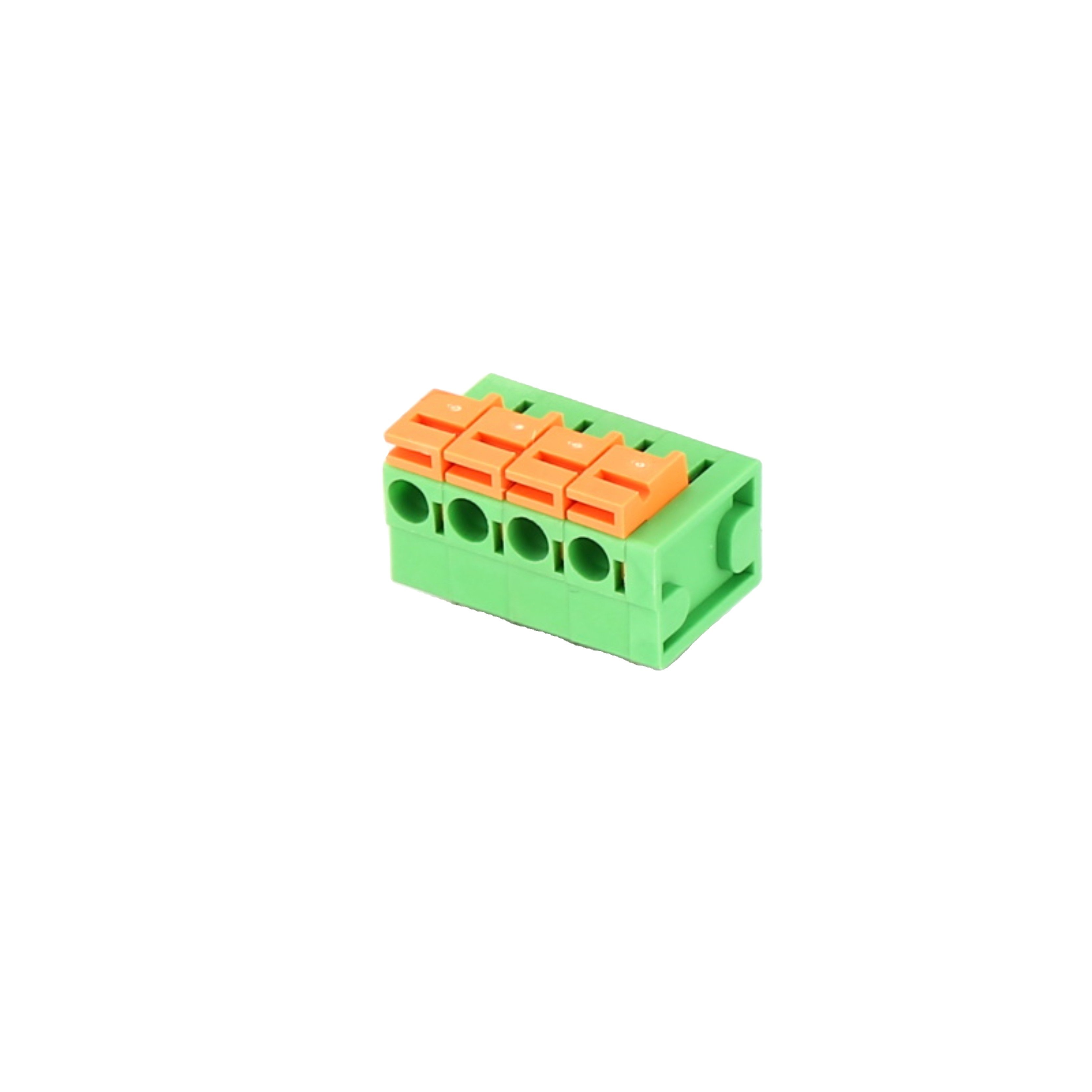 China Factory 300v 10a KF142R-5.08mm pitch Spring Type Pcb Terminal Blocks Orange Press terminal connector