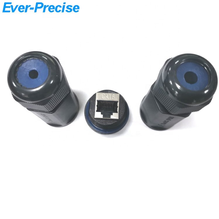 IP67 Female to Female Coupling Outdoor Waterproof rj45 connector long type waterproof conector rj45