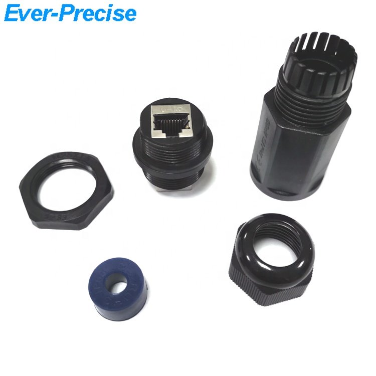 IP67 Female to Female Coupling Outdoor Waterproof rj45 connector long type waterproof conector rj45