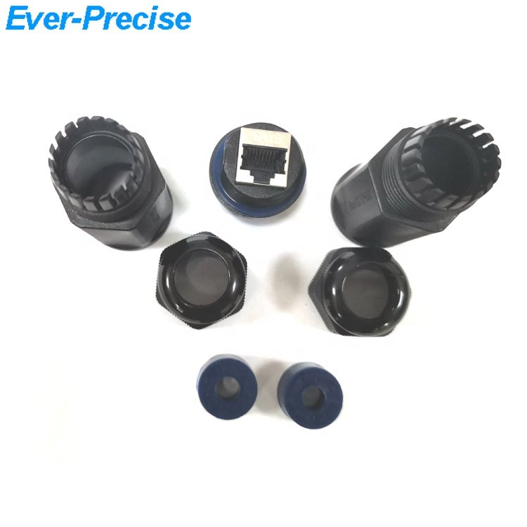 IP67 Female to Female Coupling Outdoor Waterproof rj45 connector long type waterproof conector rj45