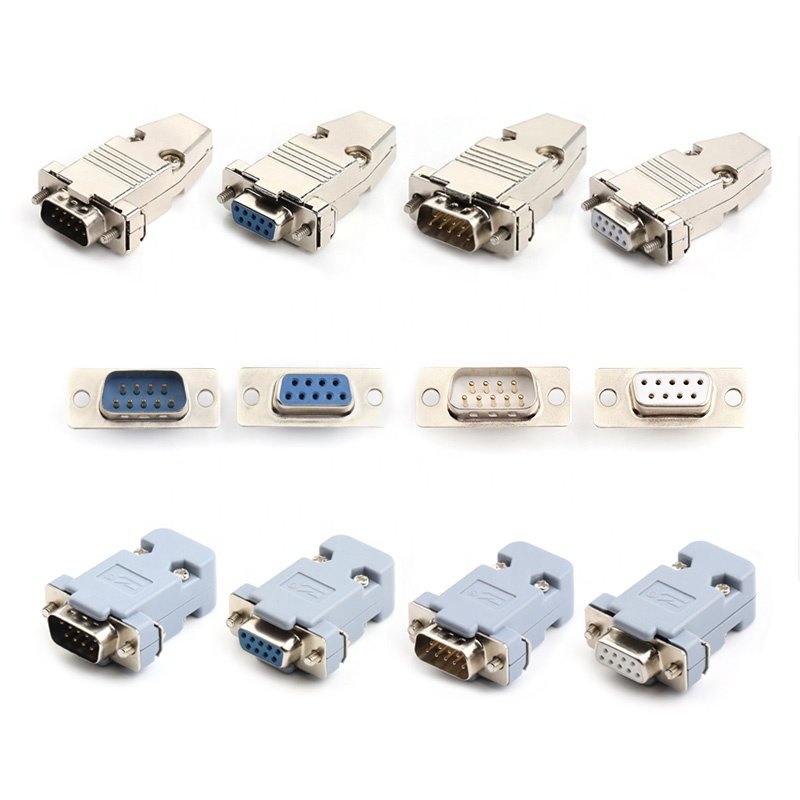 DB9 serial port D-SUB connector Female cable socket plug 9 Pin 2 rows gold-plated RS232 VGA connector