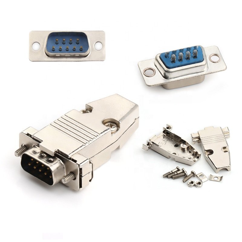 DB9 serial port D-SUB connector Female cable socket plug 9 Pin 2 rows gold-plated RS232 VGA connector