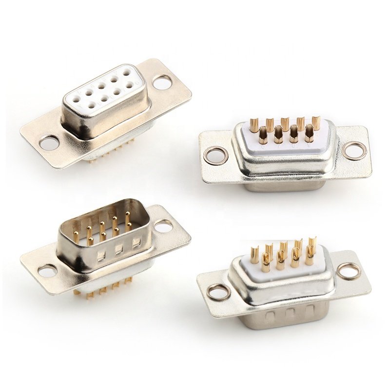 DB9 serial port D-SUB connector Female cable socket plug 9 Pin 2 rows gold-plated RS232 VGA connector