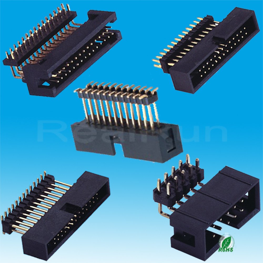 PCB Connector SMT/Straight/Right Angle Type 1.27 /2.00 /2.54mm IDC Box Header Connector