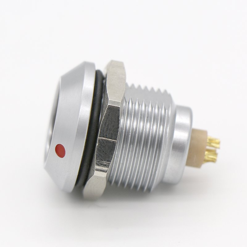 Factory Manufacture IP67 waterproof connectors K series fixed socket nut fixing push-pull connectors