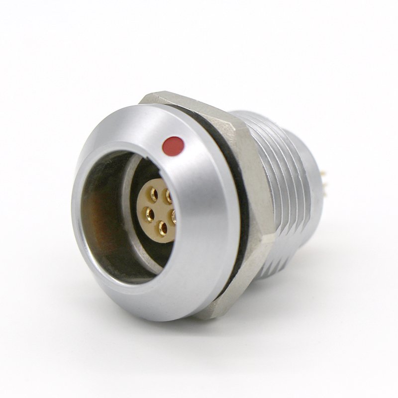 Factory Manufacture IP67 waterproof connectors K series fixed socket nut fixing push-pull connectors